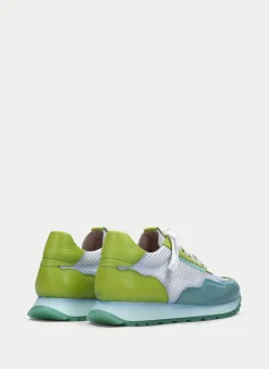 Sneakers loira aquamarine-kiwi