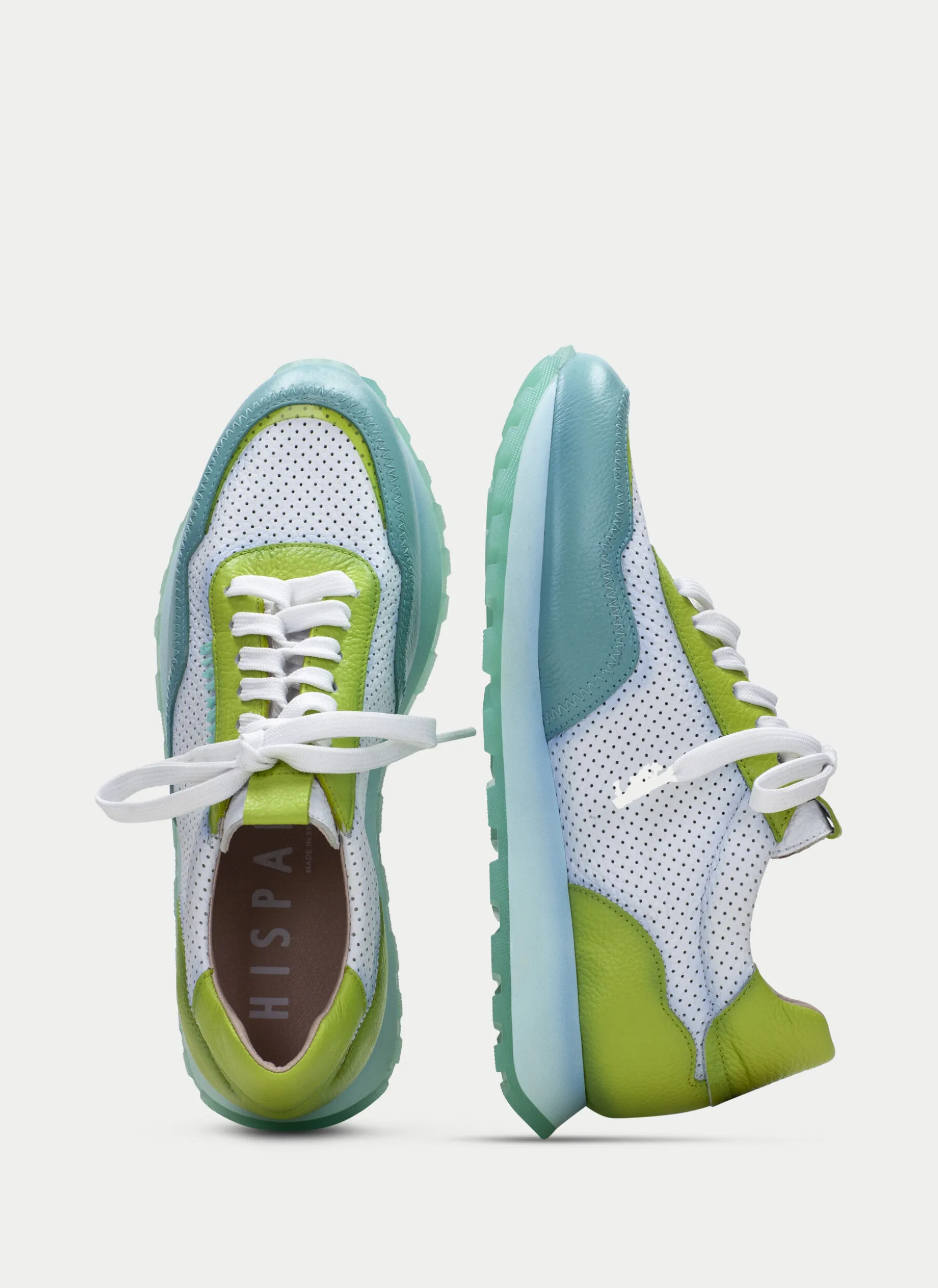 Sneakers loira aquamarine-kiwi
