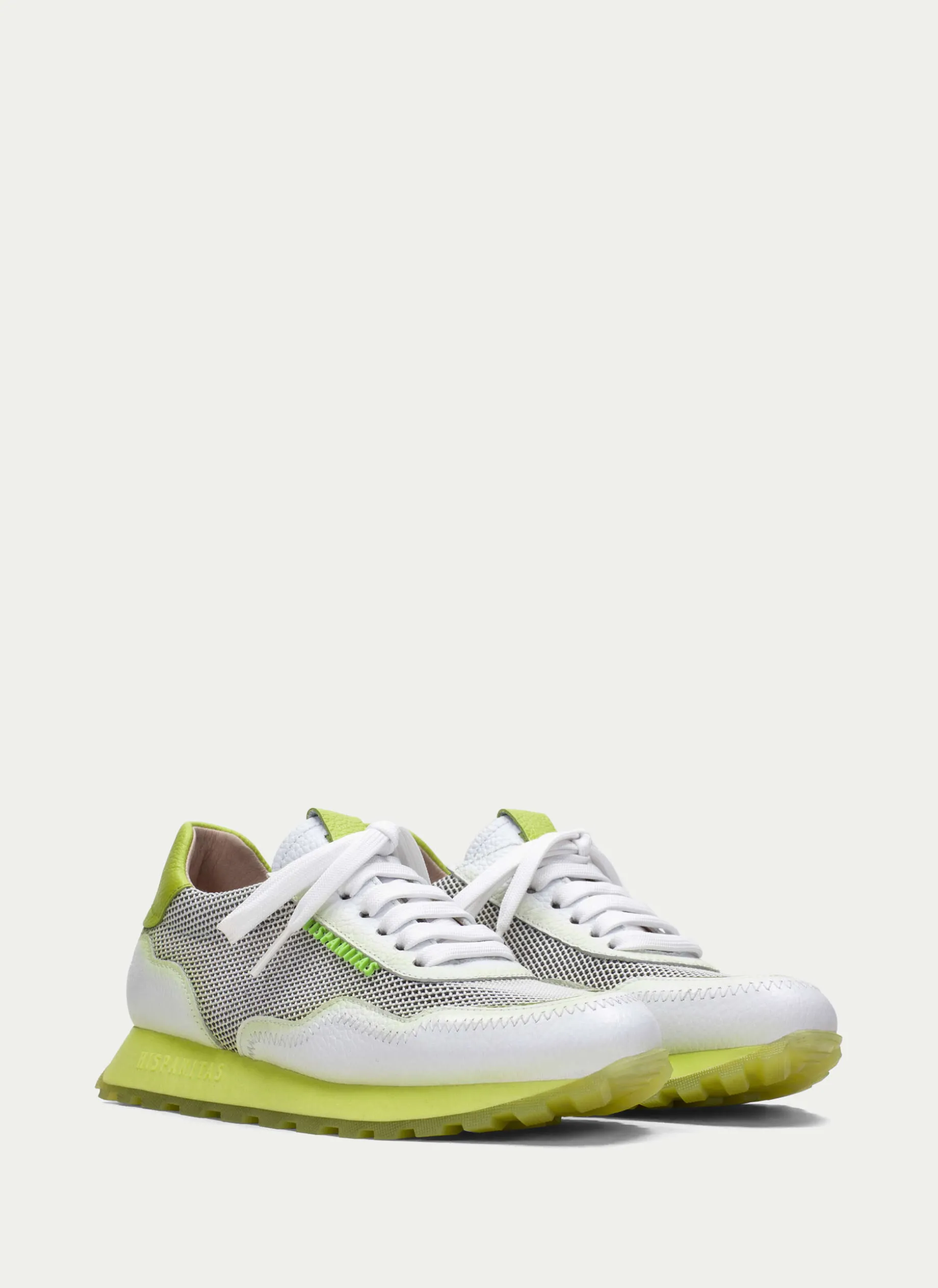 Sneakers loira branco-kiwi