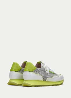 Sneakers loira branco-kiwi