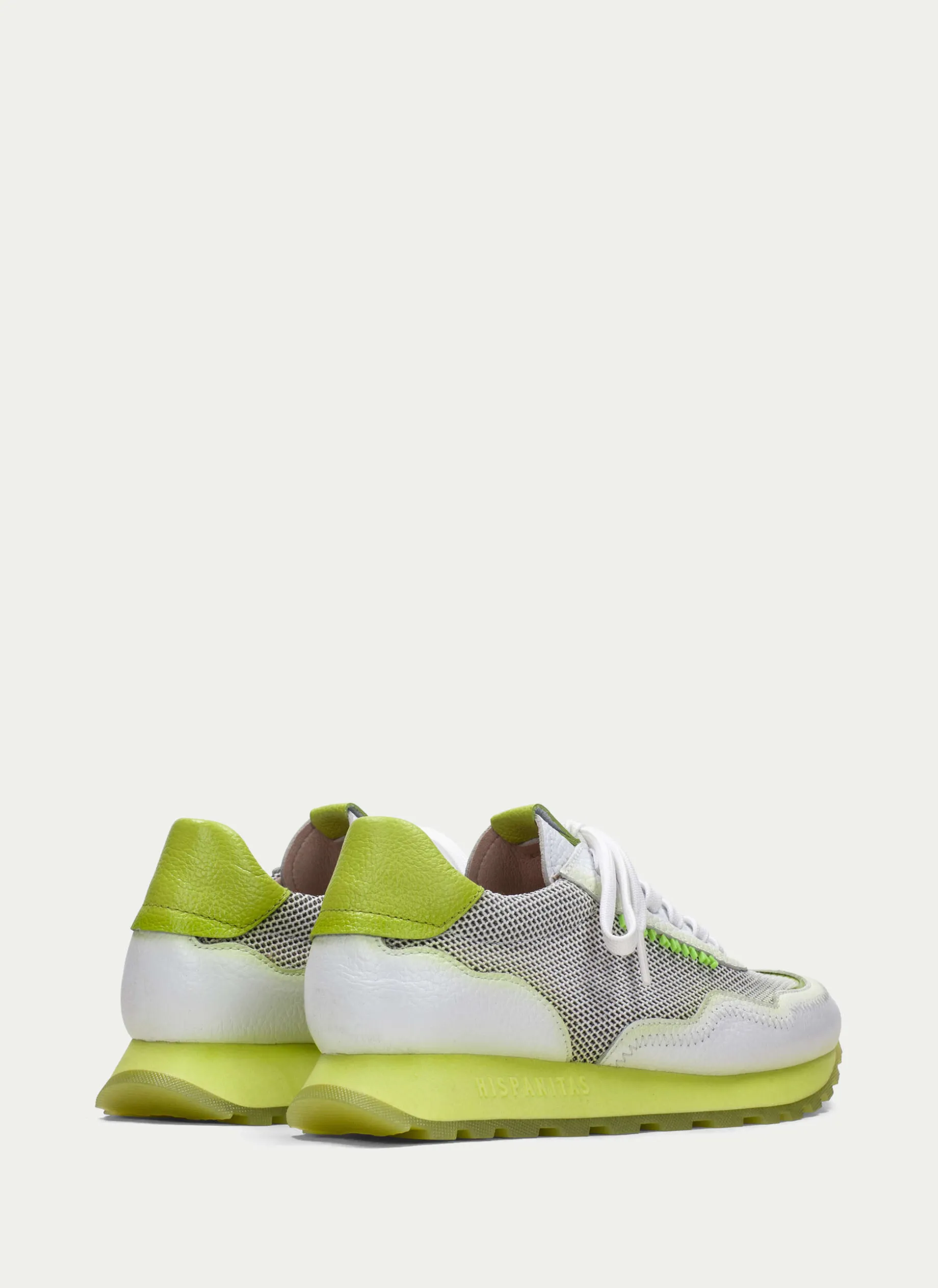 Sneakers loira branco-kiwi
