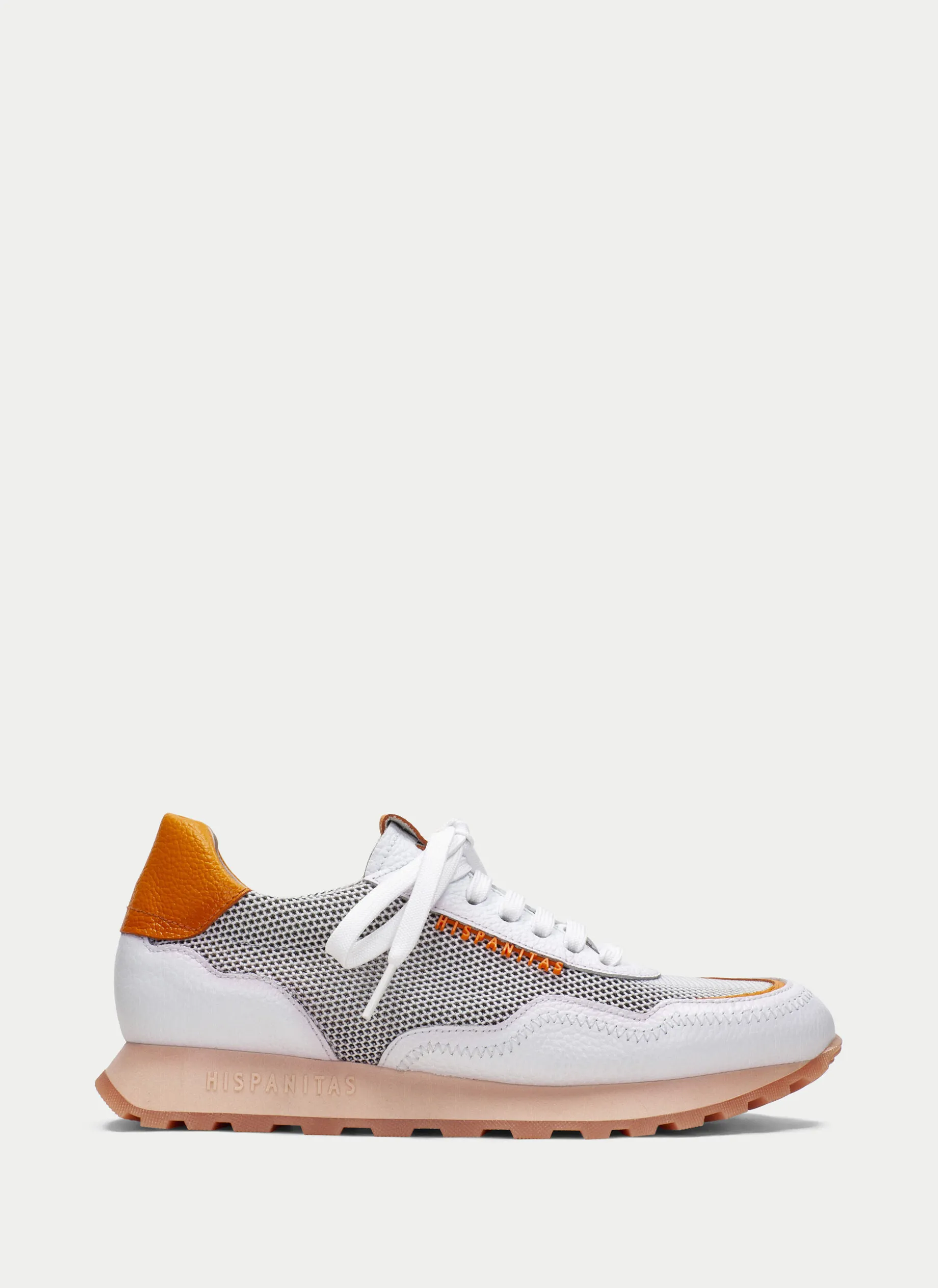 Sneakers loira branco-laranja