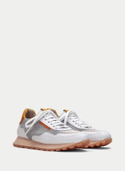 Sneakers loira branco-laranja