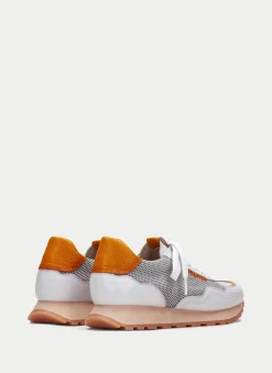 Sneakers loira branco-laranja