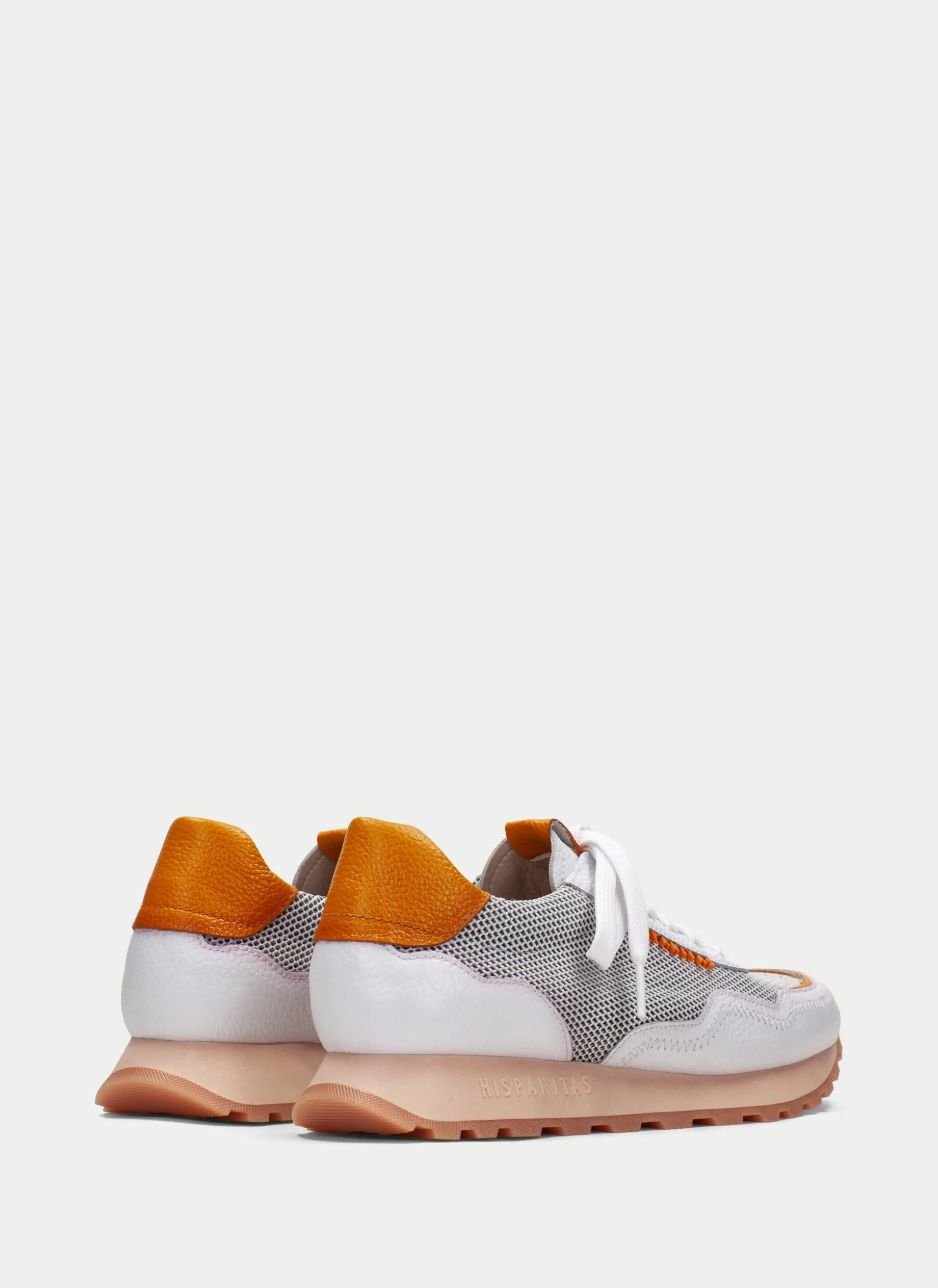 Sneakers loira branco-laranja