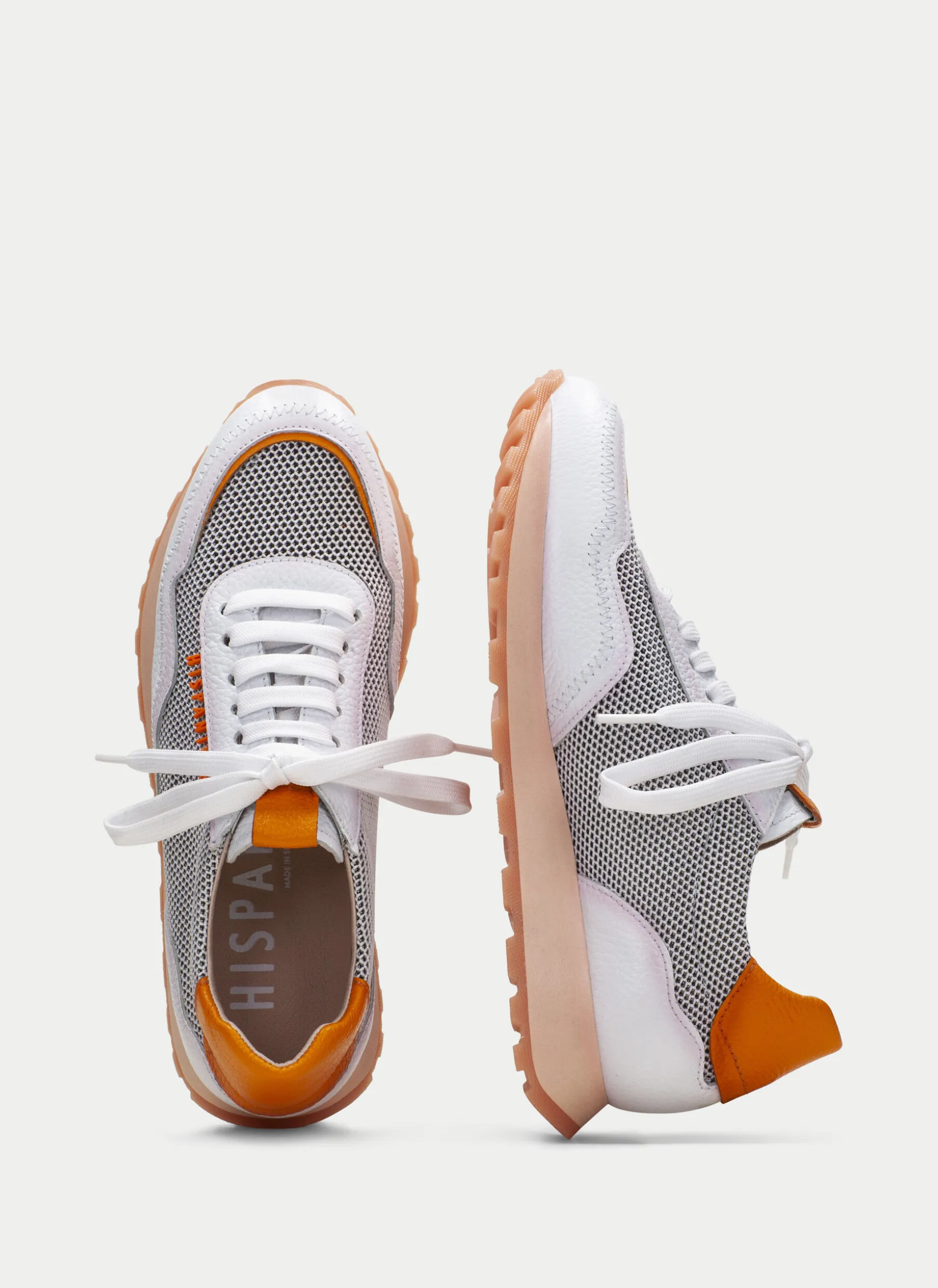 Sneakers loira branco-laranja