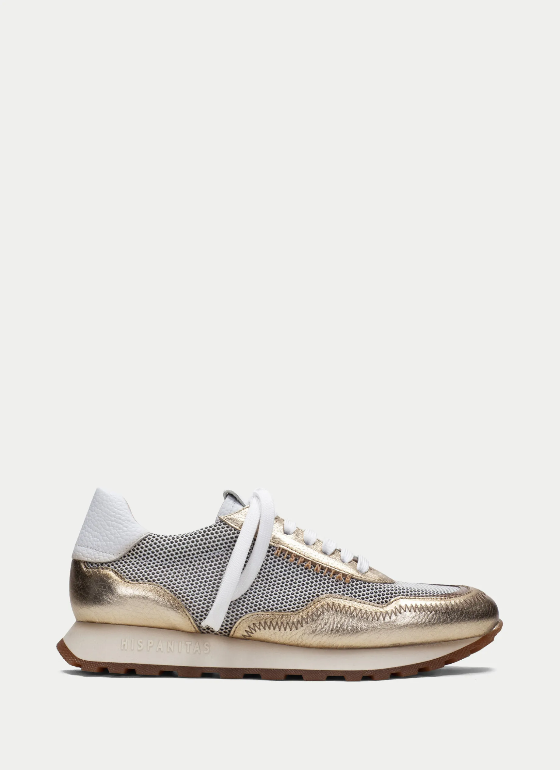 Sneakers loira branco-ouro