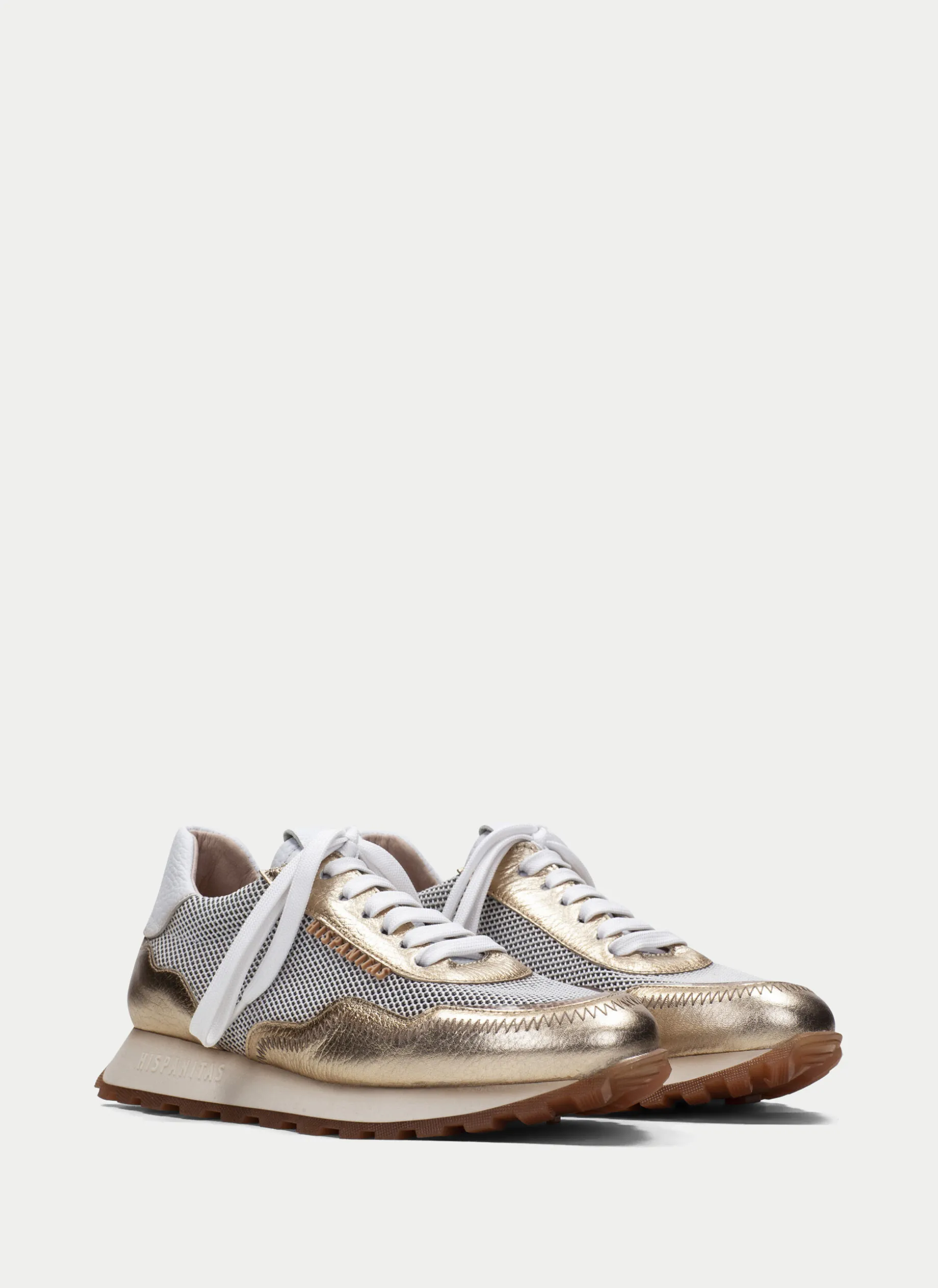 Sneakers loira branco-ouro