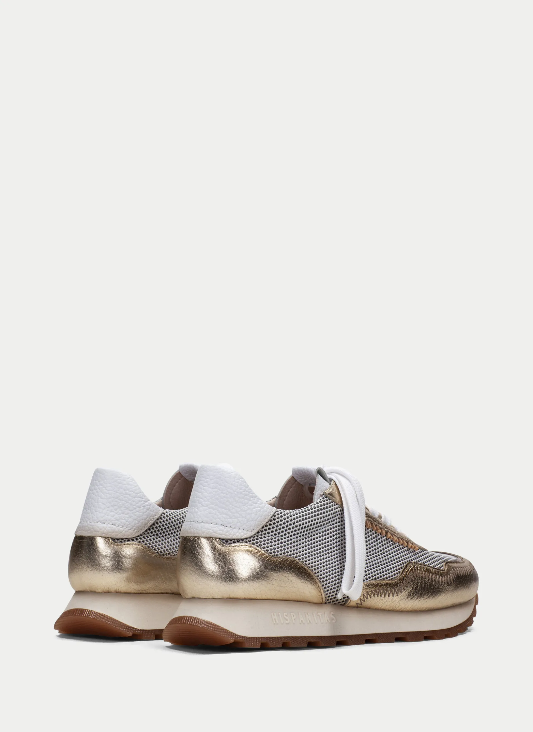 Sneakers loira branco-ouro