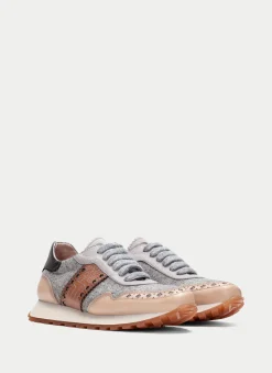 Sneakers loira cinza-areia