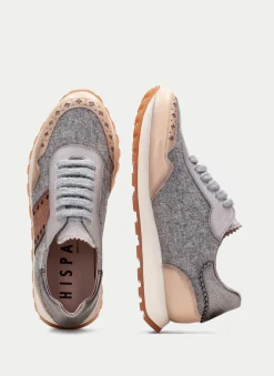 Sneakers loira cinza-areia