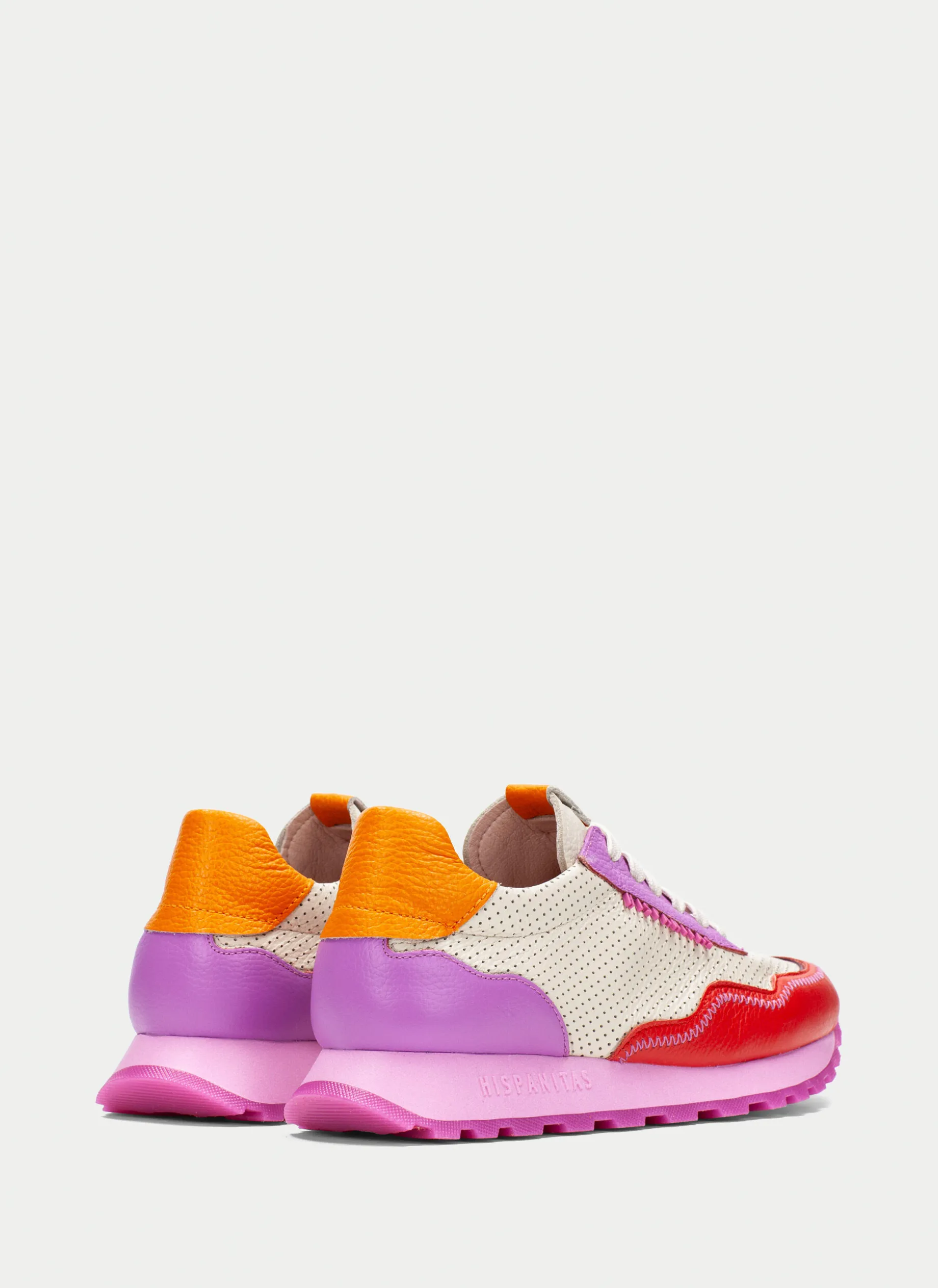 Sneakers loira vermelho-creme-violet