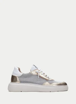Sneakers oceania branco-ouro