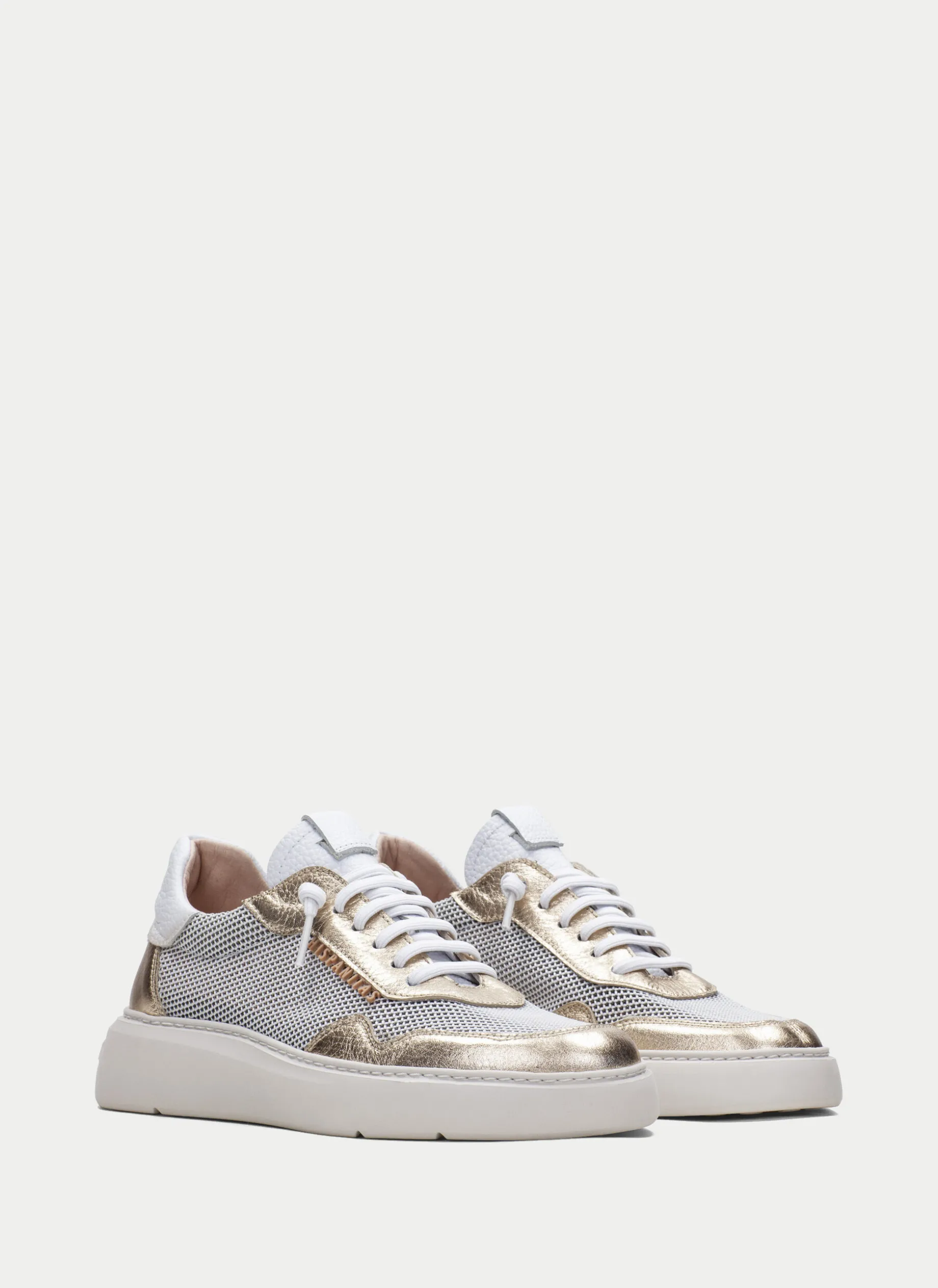 Sneakers oceania branco-ouro