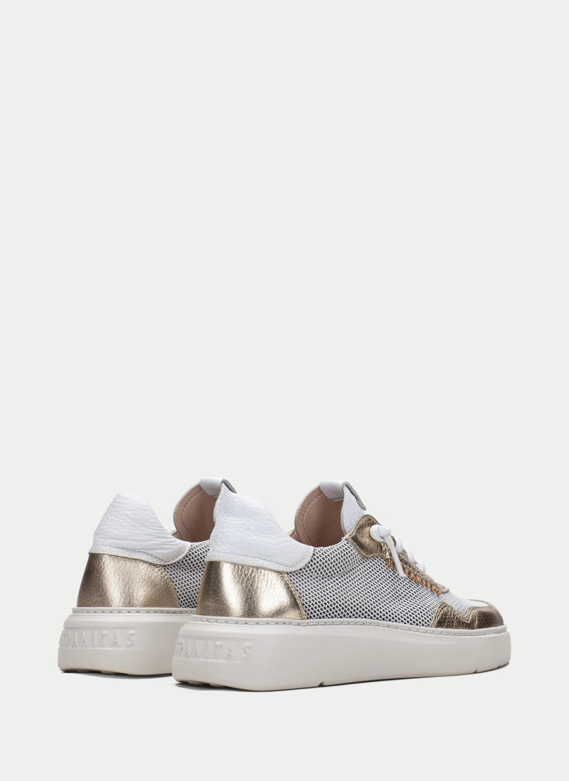 Sneakers oceania branco-ouro