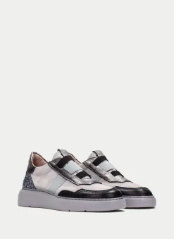 Sneakers oceania preto-cinzento-glitter