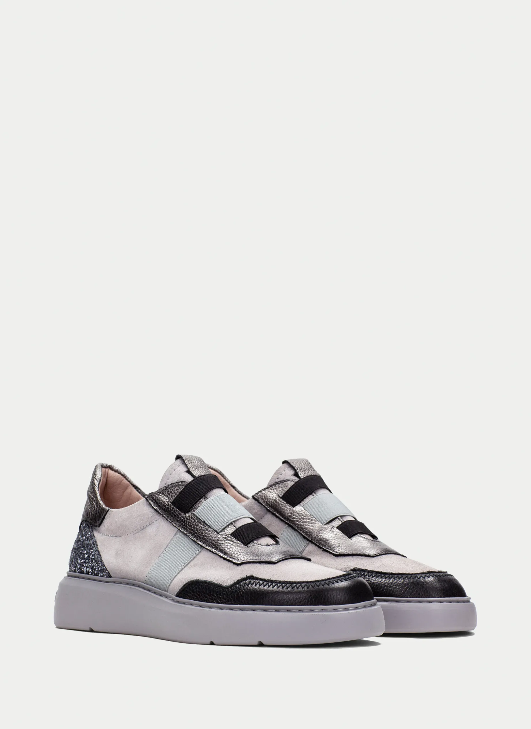 Sneakers oceania preto-cinzento-glitter