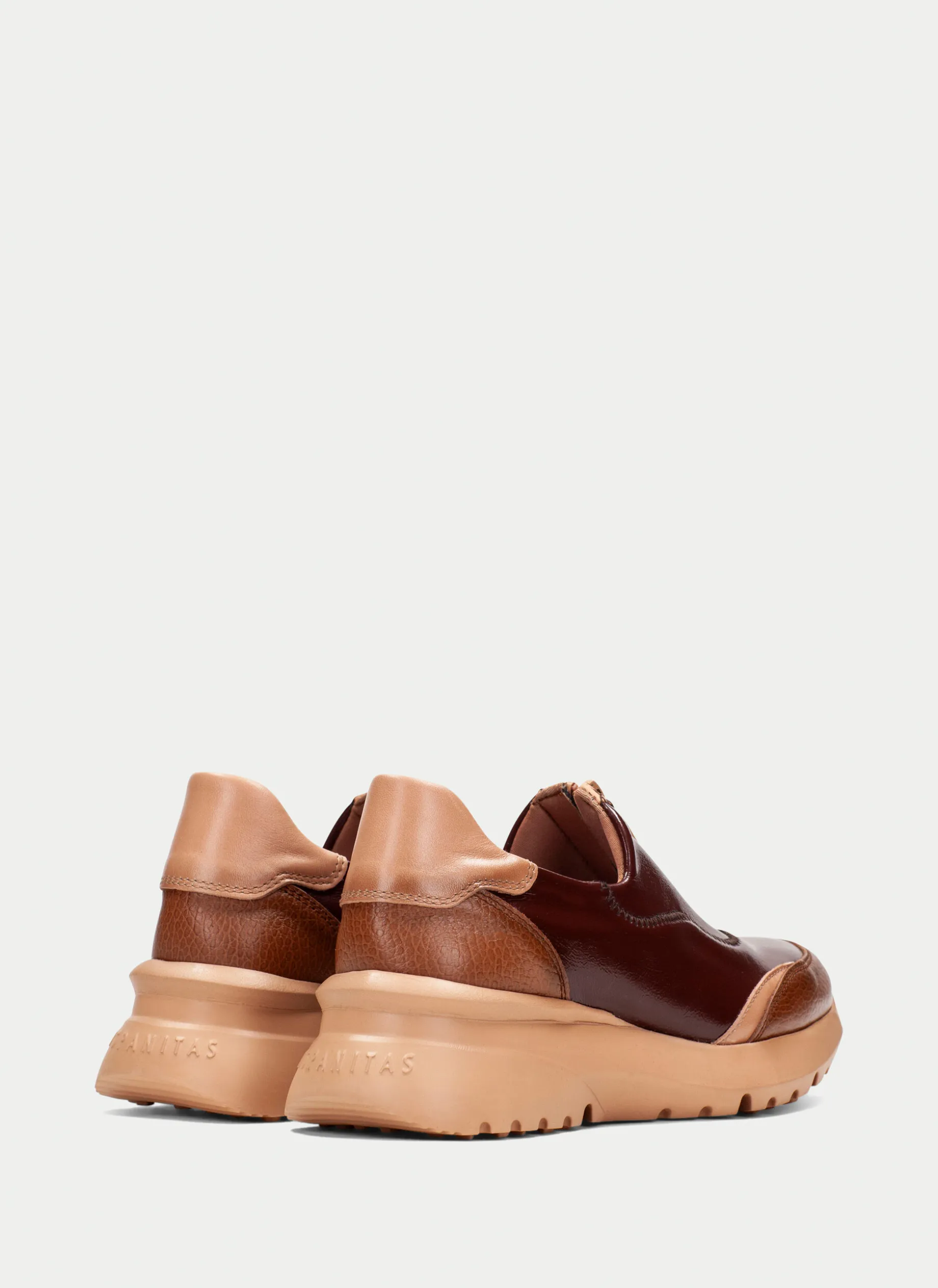 Sneakers polinesia couro-marrom