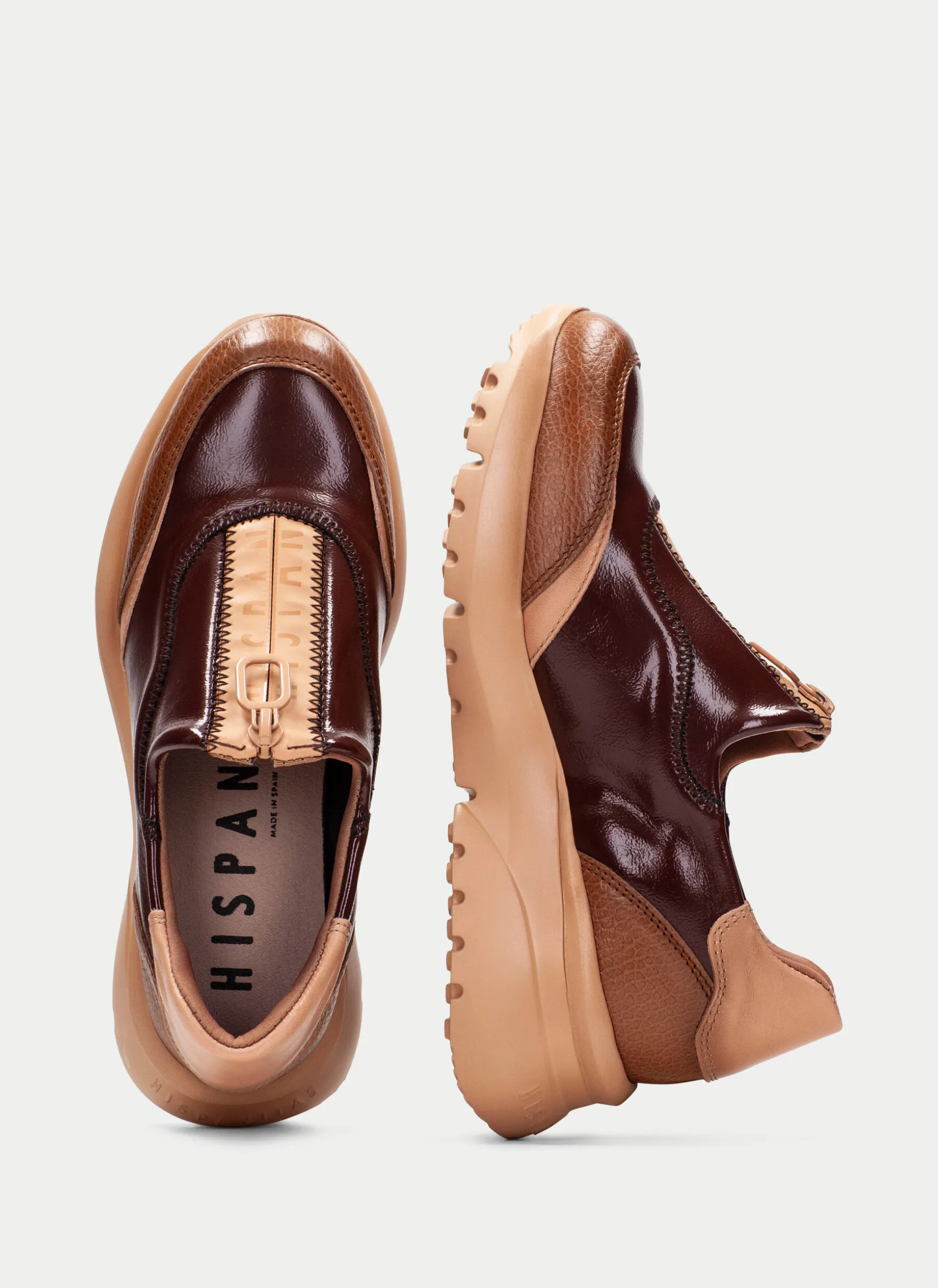 Sneakers polinesia couro-marrom