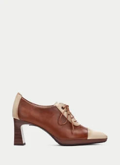 Zapatos Tacon ankara couro-milk