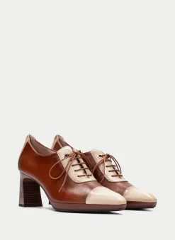 Zapatos Tacon ankara couro-milk