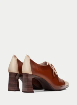 Zapatos Tacon ankara couro-milk