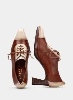 Zapatos Tacon ankara couro-milk