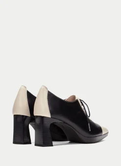 Zapatos Tacon ankara preto-milk
