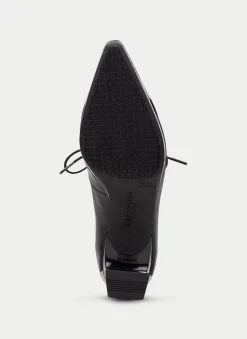 Zapatos Tacon ankara preto-milk